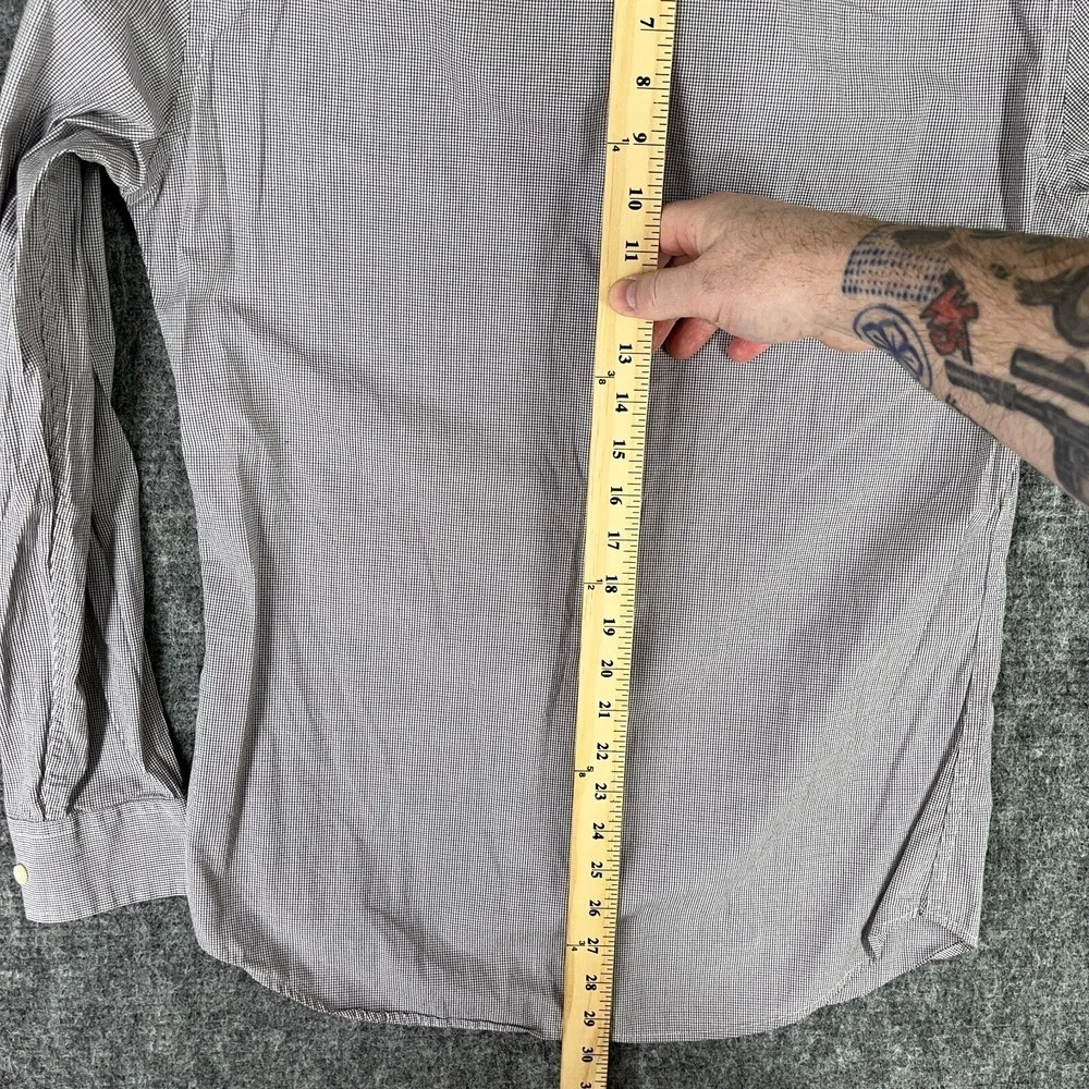 Banana Republic Shirt Mens M Plaid Stretch‎ Soft Wash Slim Fit Business Casual